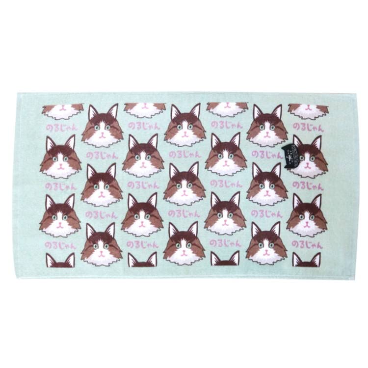 騎士A タオル 猫耳タオル ロングスリーブT 送料無料 おえかきさん コットン100% フェイスタオル くろねこ